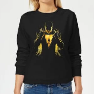 Shazam Lightning Silhouette Womens Sweatshirt - Black - XS