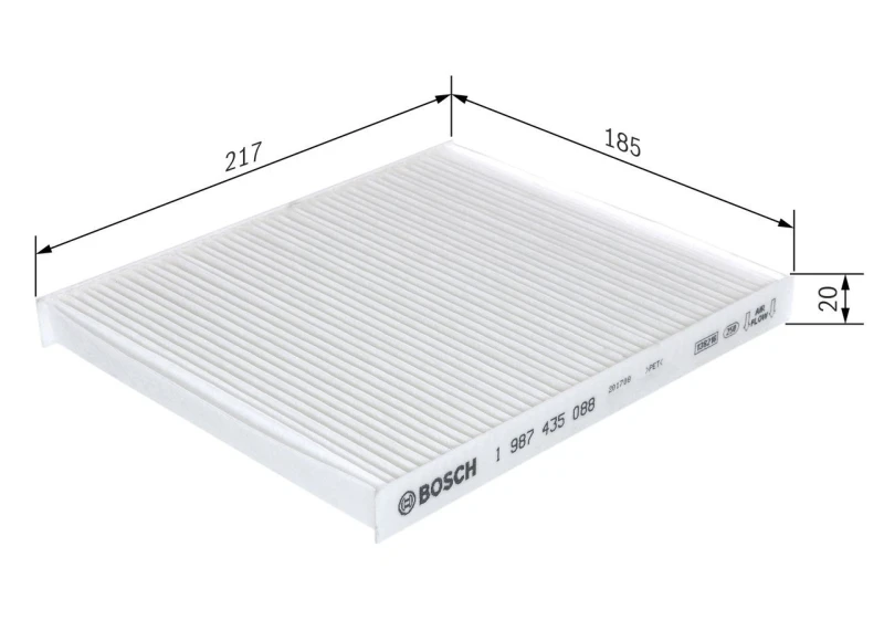 Image of Bosch 1 987 435 088 Pollen filter Particulate Filter Filter,interior air (424)
