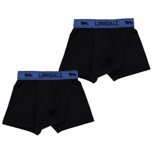 image of Lonsdale 2 Pack Trunk Junior Boys - Black/Brt Blue