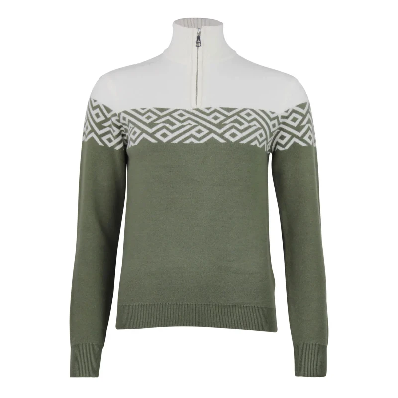 Image of Womens 1/2 zip roll neck jumper Peak Mountain Akar Vert Female L