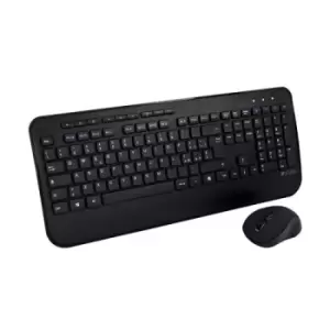 Image of V7 CKW300IT Full Size/Palm Rest Italian QWERTY - Black Professional Wireless Keyboard and Mouse Combo IT Multimedia Keyboard 6-button mouse