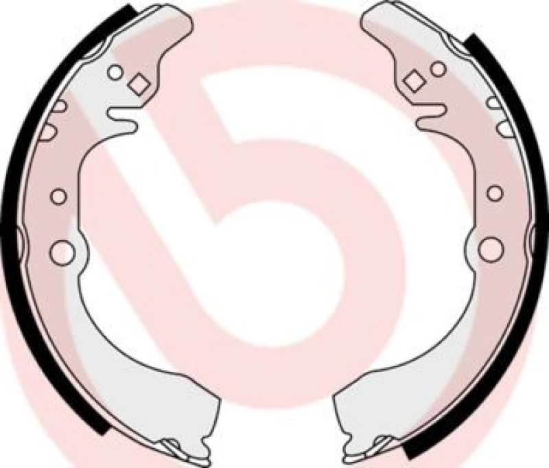 Image of BREMBO Brake Shoe Set BREMBO S 16 512