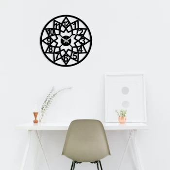 image of Metal Wall Clock 20 - Black Decorative Metal Wall Clock