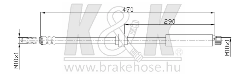 Image of K&K FT3258 Brake Hose Brake Hose (83)