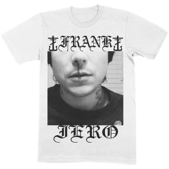 image of Frank Iero - Nose Bleed Unisex Large T-Shirt - White