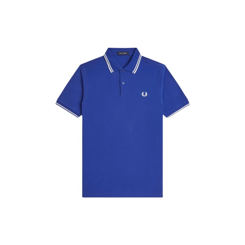 Image of Fred Perry Double stripe polo Fred Perry Bleu Male S