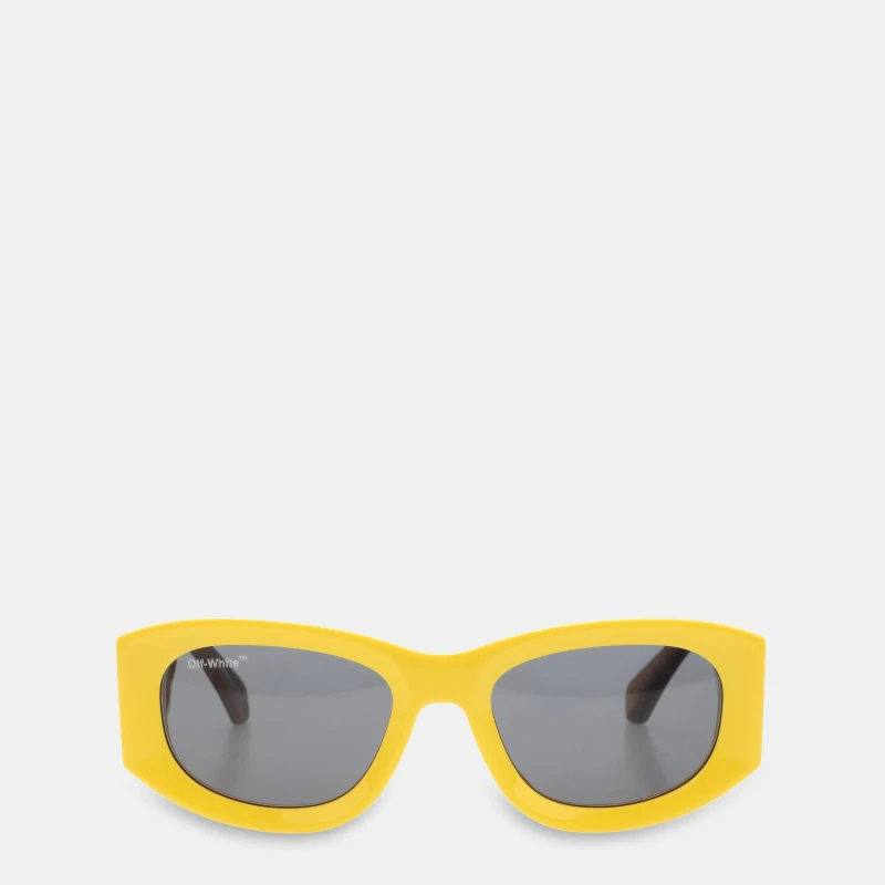 Image of Off White Joan Sun Square Sunglasses Yellow Dark unisex One Size