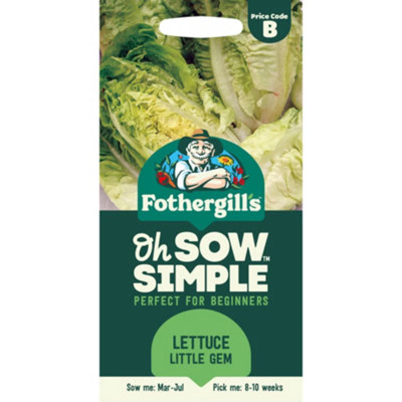Image of Mr Fothergills Oh Sow Simple Lettuce 'little Gem' Vegetable Seeds