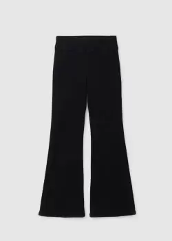 image of Frame Womens Jet Set Crop Mini Boot Jeans In Sheen Noir