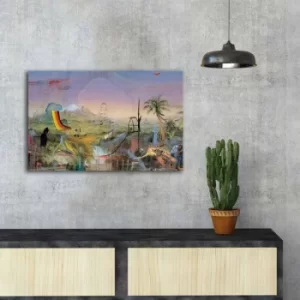 Image of FAMOUSART-060 Multicolor Decorative Canvas Painting