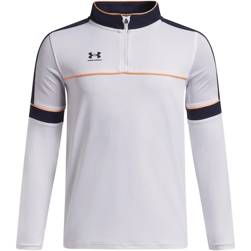 Image of Under Armour Challenger Training Quarter Zip Juniors White/Navy male 9-10 (M)
