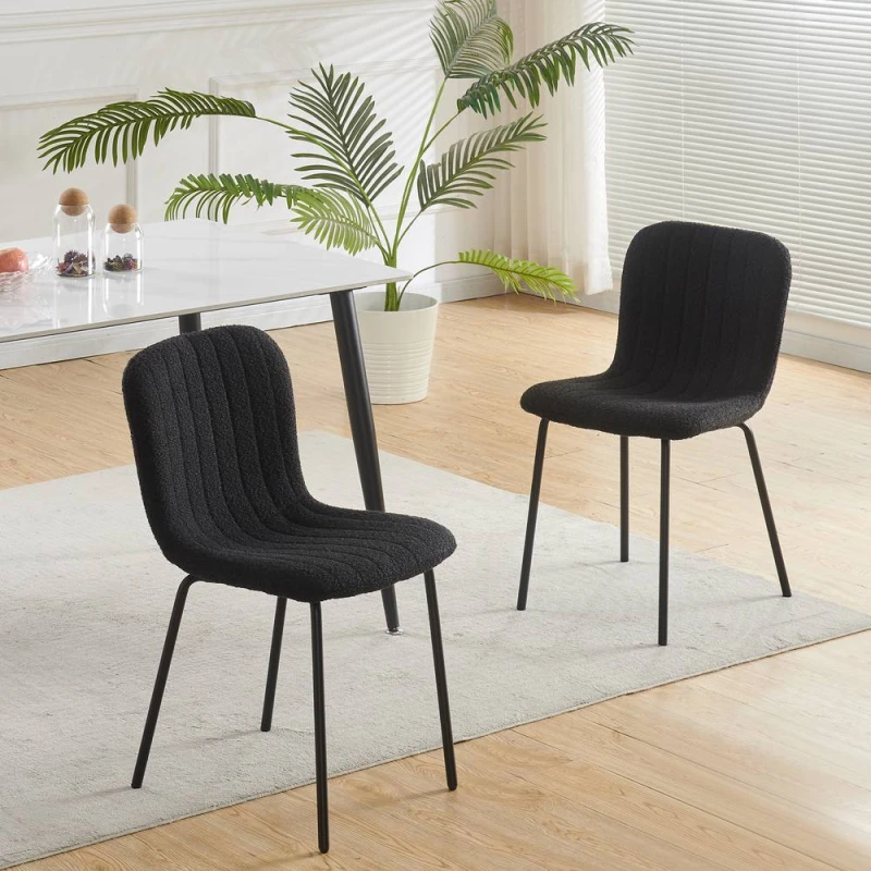 Image of MCC Direct Bella Luxe Set of 2 Dining Chairs Dining Chairs in Black Unisex