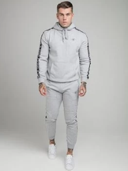 image of SikSilk Fleece Overhead Hoodie Tracksuit - Grey