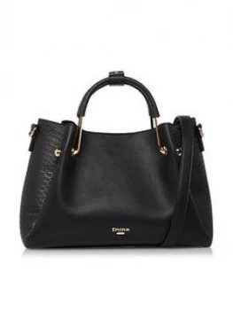 image of Dune London Diana Tote Bag - Black Croc