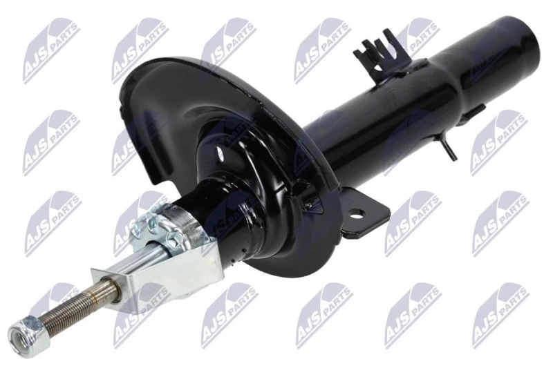Image of NTY A-PE-013 Shock absorber Front Axle Left, Gas Pressure, Twin-Tube, Suspension Strut, Bottom Clamp Shock Absorber (854)