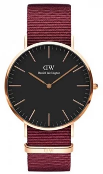 image of Daniel Wellington Classic Roselyn 36 Rose Gold Black Dial Watch