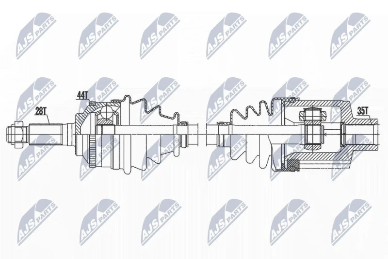 Image of NTY NPW-MZ-084 Drive shaft Front Axle Right Drive Shaft (13)