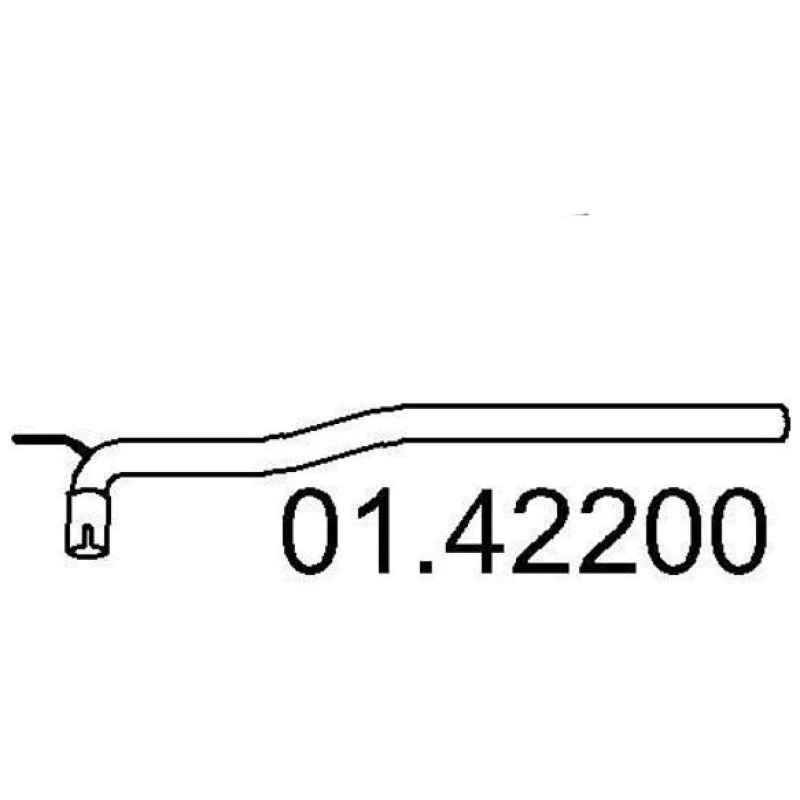 Image of MTS 01.42200 Exhaust Pipe Rear, Length: 1020mm Exhaust Pipe (17)