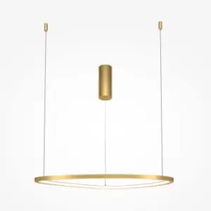 Image of Maytoni Glint Modern Integrated LED Pendant Ceiling Light Brass, 60cm 3000K