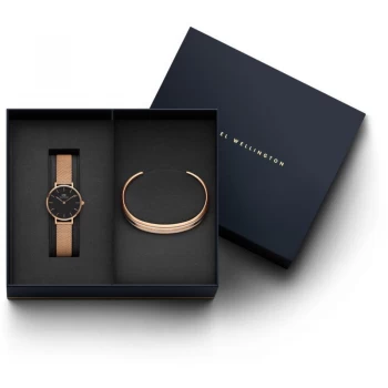 image of Daniel Wellington Black And Rose Gold 'Melrose' Watch - DW00500980 - multicoloured