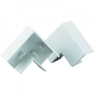 Image of Wickes Mini Trunking Flat Angle - White 16 x 16mm Pack of 2