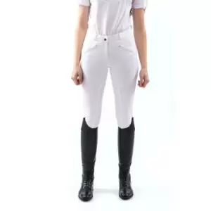 image of John Whitaker Whitaker Miami Ladies Full Silicone Seat Breeches - White