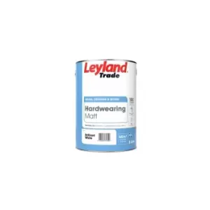 Image of Leyland Trade Hard Wearing Matt Emulsion Paint, 5L, Brilliant White