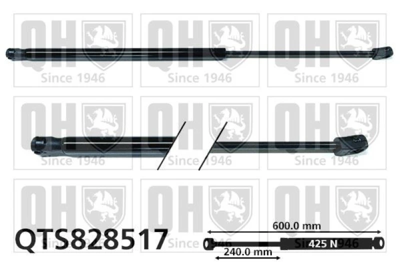 Image of QUINTON HAZELL Bonnet strut QUINTON HAZELL QTS828517