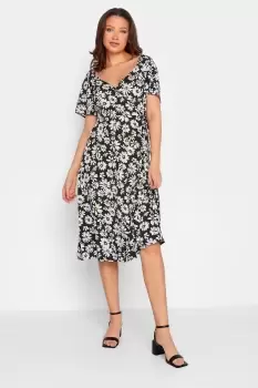 Tall Daisy Print Wrap Dress