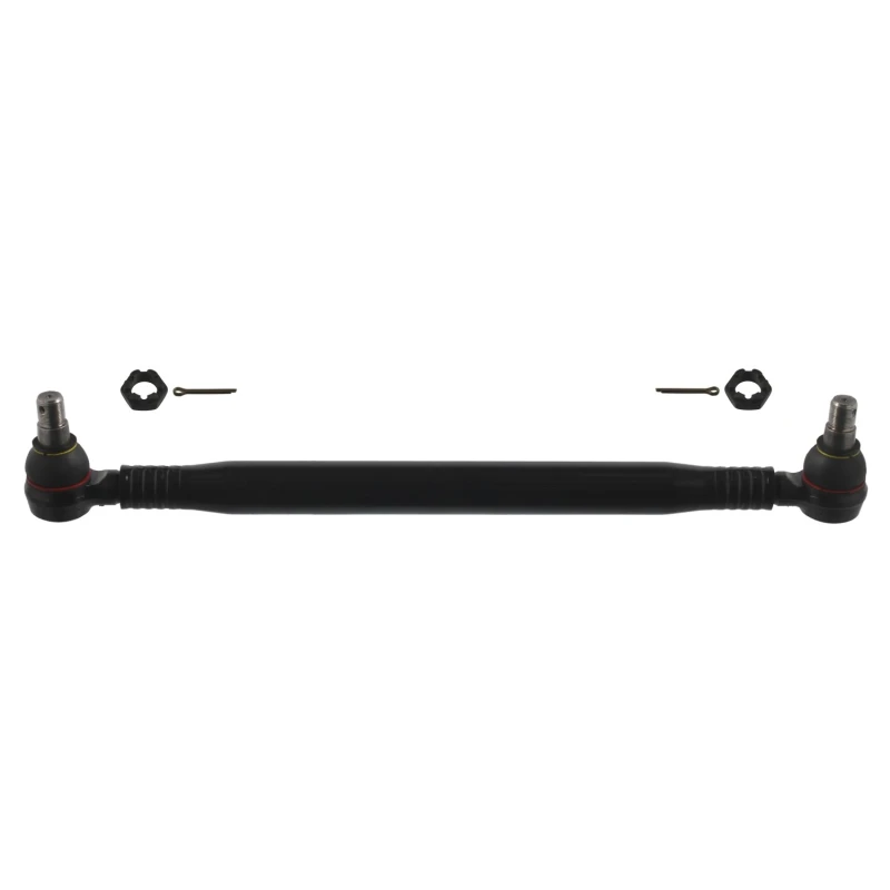 Image of FEBI BILSTEIN 45154 Centre Rod Assembly from 1st idler arm to the 2nd front axle, with castellated nut and split pins Centre Rod Assembly (285)