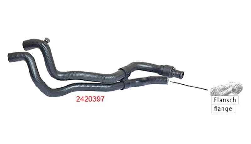 Image of METZGER 2420397 Radiator Hose EPDM (ethylene propylene diene Monomer (M-class) rubber) EPDM (ethylene propylene diene Monomer (M-class) rubber) Radiat