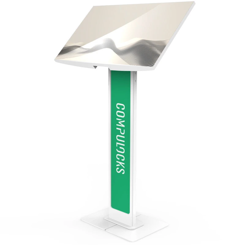 Image of Compulocks Compulocks Brandable VESA Floor Stand for Screens Up to 32" - White 140WLBPW