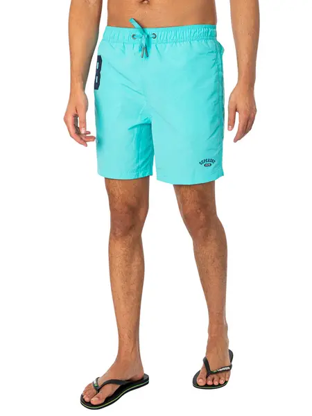 Image of Superdry Vintage Polo 17 Swim Shorts Aquamarine Blue L