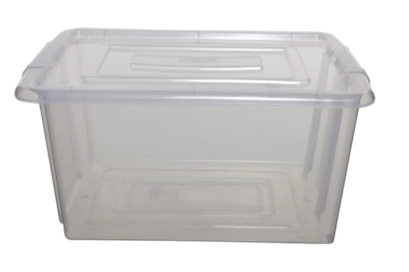 Image of Whitefurze Spacemaster Storage Box, 50L, Clear