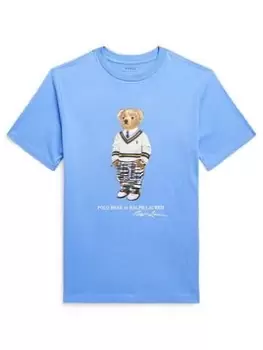 Image of Ralph Lauren Boys Bear T-Shirt - Harbour Island Blue Size 3 Years