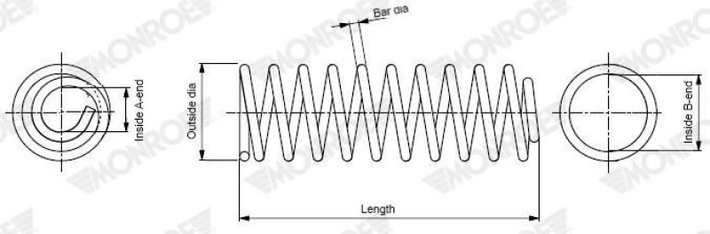 Image of MONROE Coil spring MONROE SP4606
