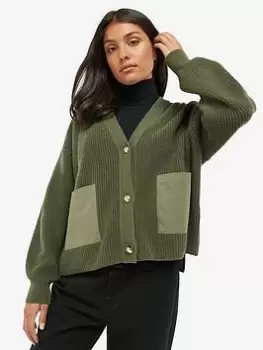 image of Barbour International Jensons Knit Cardigan - Green, Size 10, Women