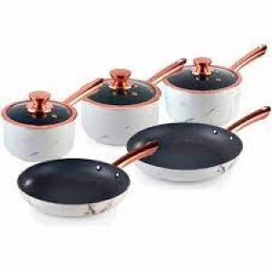 Tower Non-Stick Pan Set 5pce Marble