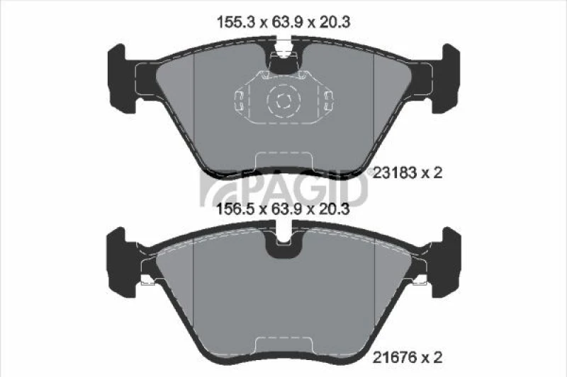 Image of Brake pad set PAGID T1202N