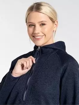 Image of Craghoppers Elena Half Zip Fleece Hoodie - Navy, Navy Marl, Size 10, Women