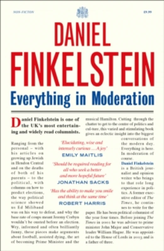 Image of Everything in Moderation. Paperback. By Daniel Finkelstein Books