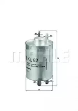 Image of Fuel Filter KL82 78425308 by MAHLE Original