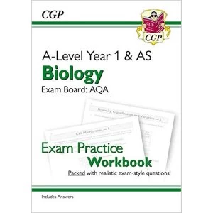 Image of New A-Level Biology: AQA Year 1 & AS Exam Practice Workbook - includes Answers Paperback / softback 2018