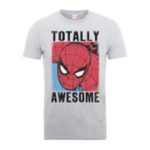 Image of Marvel Comics Spider-Man Totally Awesome Mens Grey T-Shirt - L