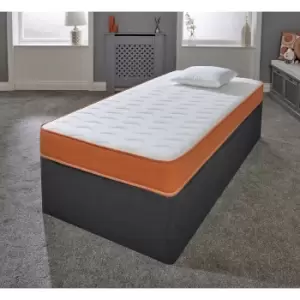Image of Extreme Comfort Ltd - Cooltouch Essentials Orange 18cms Deep Hybrid Spring & Memory Foam Mattress, 2ft6 Small Shorty Single
