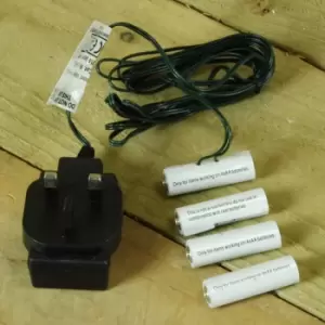 image of 4 x 6V AA Money Saving Battery Replacement Plug In Adapter