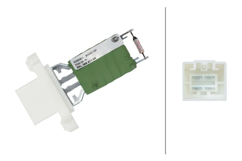Image of HELLA Blower motor resistor HELLA 9ml 366 411-041