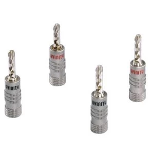 Image of Avinity Banana Plug, silver-plated, set of 4