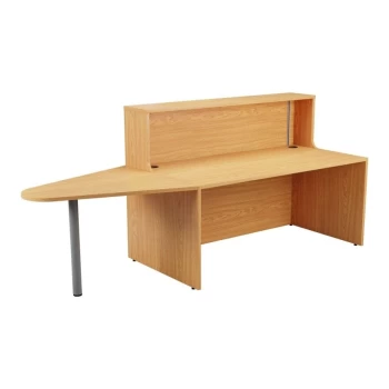 Image of Reception Unit 1600 with Extension - Nova Oak Sides with Nova Oak Top