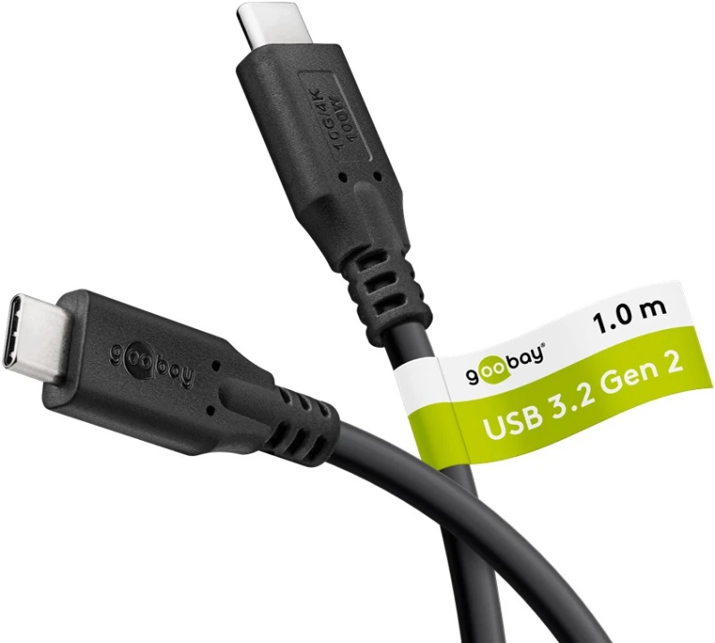 Image of Goobay 74200 USB cable USB 3.2 Gen 1 (3.1 Gen 1) 1m USB C Black